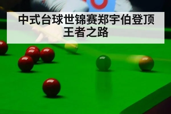 中式台球世锦赛郑宇伯登顶王者之路
